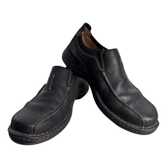 CLARKS Black Leather Slip-On Loafer 36595 Comfort Casual Dress Mens Sz 10.5M - Picture 12 of 12